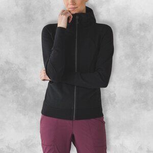 Lululemon Scuba Hoodie Full-Zip Emergency Hair Tie Media Pocket Black Women's  8